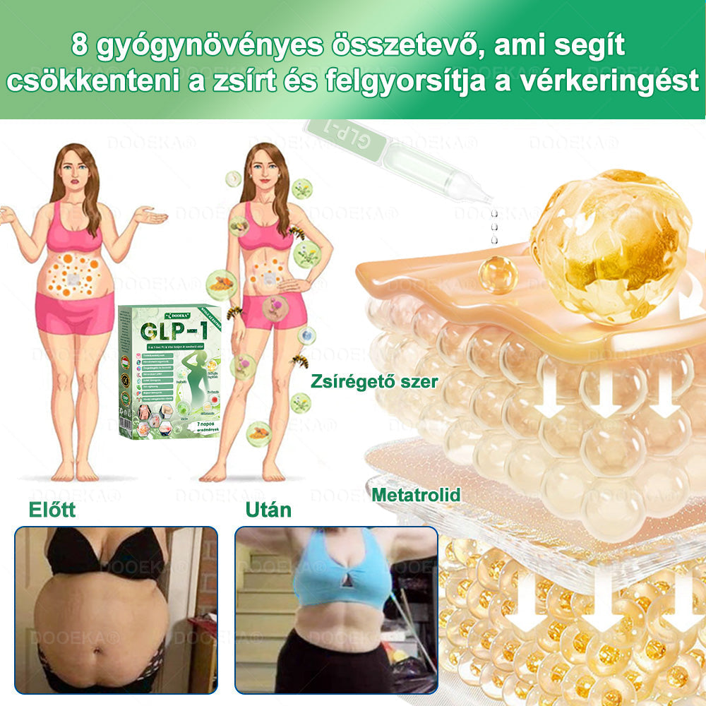 DOOEKA® GLP-1 8 az 1-ben Fit & Vital Szájon át szedhető oldat – Napi egyszer, 7 nap alatt látható változás / Elhízás, szív- és érrendszeri egészség, cukorbetegség, alvási apnoe, bélrendszer egészsége, ízületi problémák és még sok más esetén🔥🔥