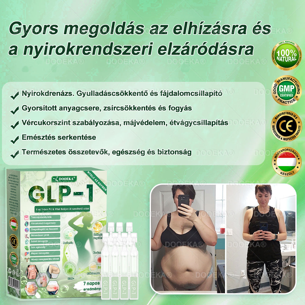 🌿DOOEKA® GLP-1 8 az 1-ben Fit & Vital Szájon át szedhető oldat – Napi egyszer, 7 nap alatt látható változás / Elhízás, szív- és érrendszeri egészség, cukorbetegség, alvási apnoe, bélrendszer egészsége, ízületi problémák és még sok más esetén✅